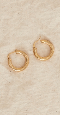 Iris Hoop Earrings - Gold