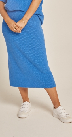 Jasper Knitted Skirt - Blue