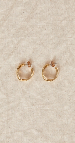 Tia Twisted Earrings - Gold