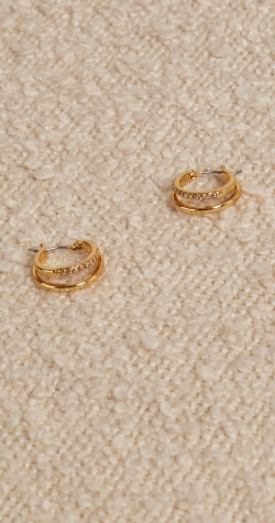 Kayleigh Twin Hoop Earrings - Gold