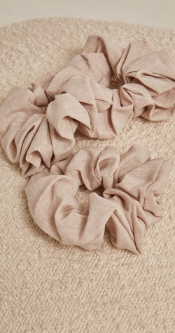 Hadley Scrunchie Pack - Natural Linen