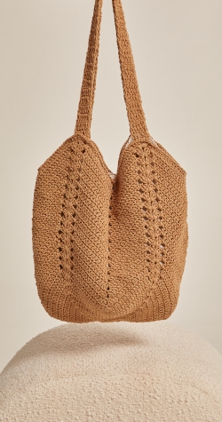 Luna Crochet Bag - Tan