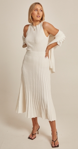 Savannah Knitted Skirt - White