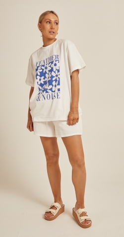 Meadow Graphic Tee - White & Blue