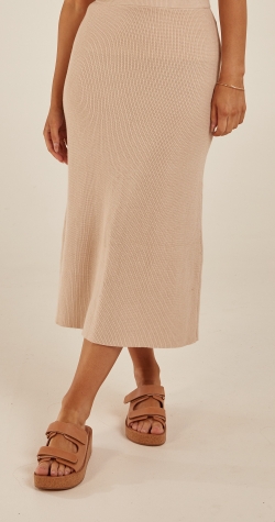 Jasper Knitted Skirt - Oatmeal