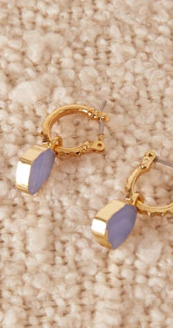 Gem Earrings - Blue