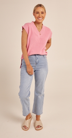Jasper Knitted Vest - Pink