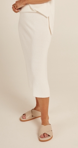 Jasper Knitted Skirt - White