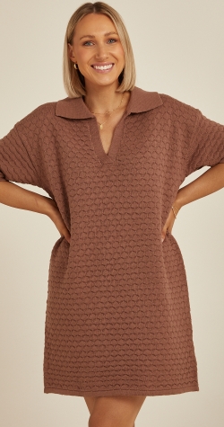 Rory Knitted Dress - Cocoa