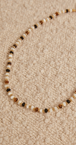 Zoey Beaded Necklace - Gold