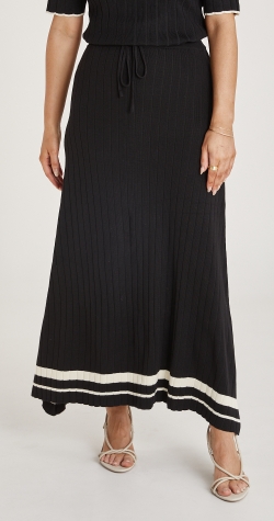 Eden Knitted Skirt - Black & Cream