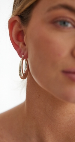 Layla Large Hoop Earrings - Silver
