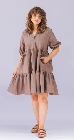 Clementine Sister Dress - Cocoa