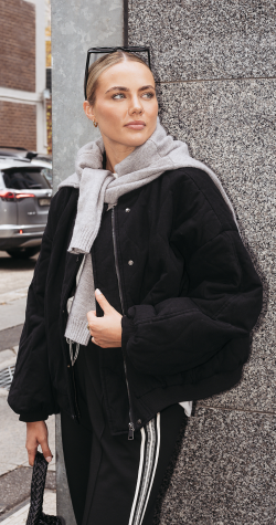 Asher Quilted Jacket - Black