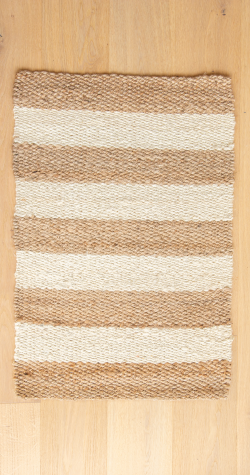 Jute Doormat - Natural Stripe