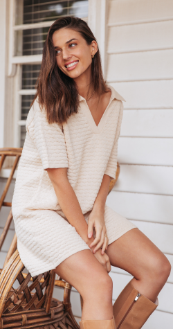 Rory Knitted Dress - Cream