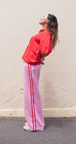 Parker Pant - Pink Stripe