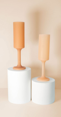 Silicone Champagne Flutes - Wheat Oat