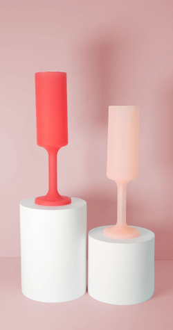 Silicone Champagne Flutes - Cherry Blush