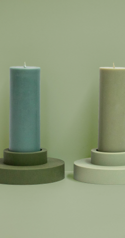 Silicone Candle Holders - Sage Olive