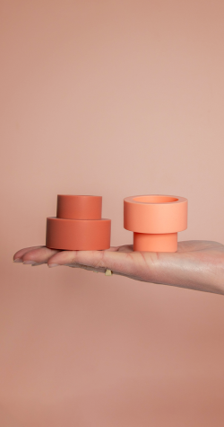 Silicone Candle Holders Small - Terra Peach