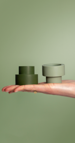 Silicone Candle Holders Small - Sage Olive