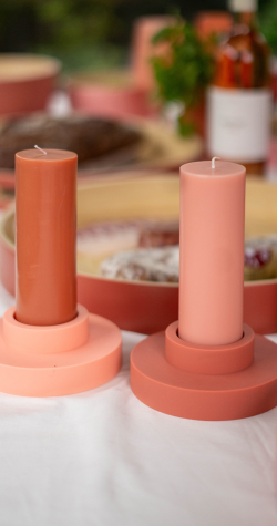 Silicone Candle Holders - Terra Peach