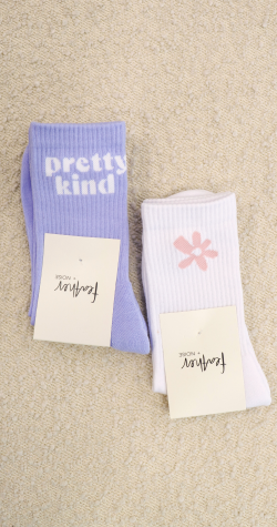 Sock Twin Pack - Blue and White