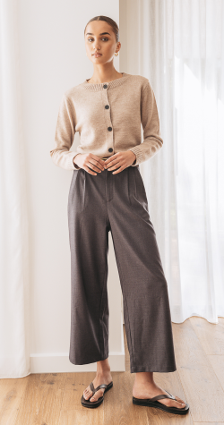 Carmen Cropped Pant - Charcoal