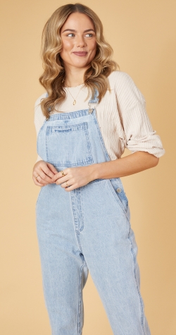 Polly Overalls - Light Blue
