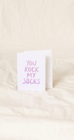 Rock My Socks Greeting Card